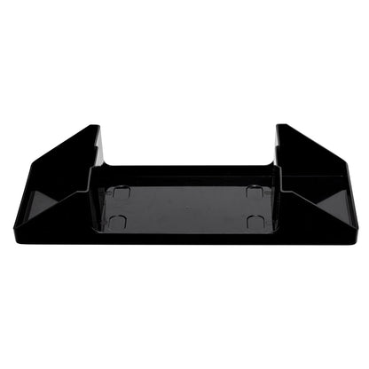 Bar Lux Rectangle Black Plastic Tabletop Condiment Caddy / Interfold Napkin Dispenser - 14 1/4" x 5 3/4" x 6 1/2" - 1 count box