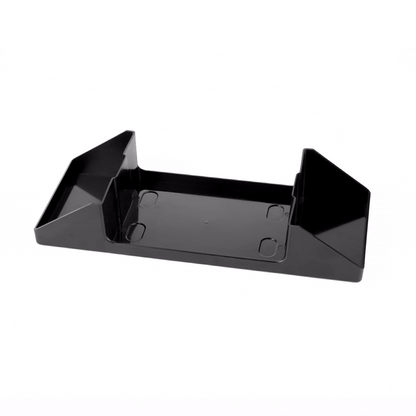 Bar Lux Rectangle Black Plastic Tabletop Condiment Caddy / Interfold Napkin Dispenser - 14 1/4" x 5 3/4" x 6 1/2" - 10 count box