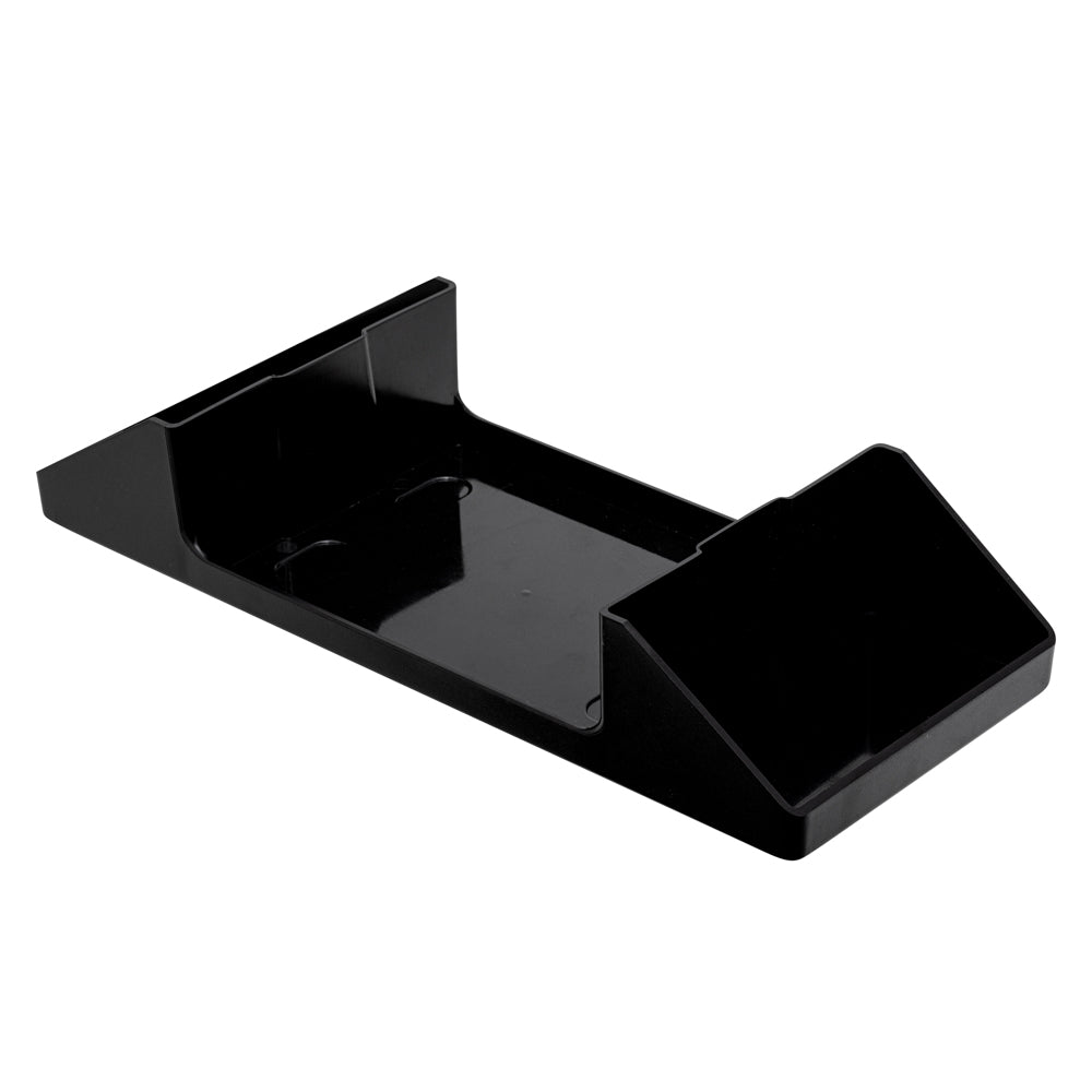 Bar Lux Rectangle Black Plastic Tabletop Condiment Caddy / Interfold Napkin Dispenser - 14 1/4" x 5 3/4" x 6 1/2" - 10 count box