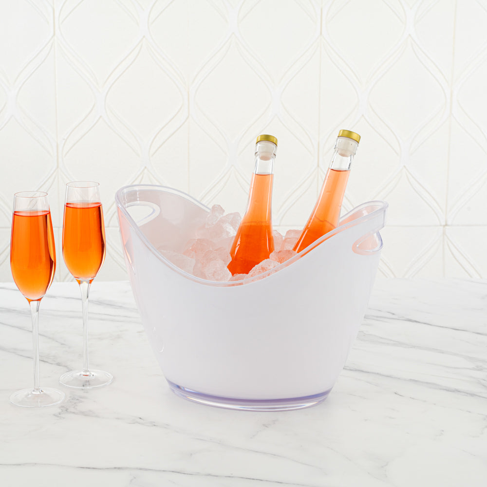Bar Lux 7.4 qt Frosted Champagne / Wine Bucket - 13 3/4" x 9 3/4" x 10 1/2" - 1 count box