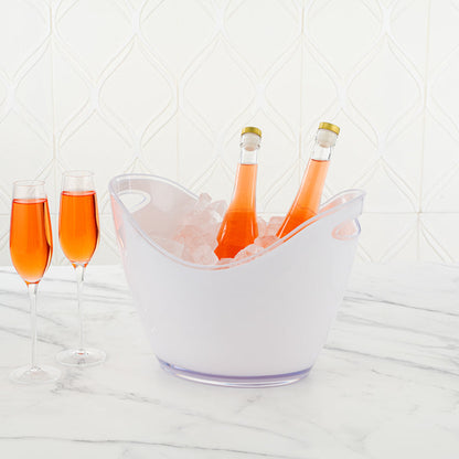Bar Lux 7.4 qt Frosted Champagne / Wine Bucket - 13 3/4" x 9 3/4" x 10 1/2" - 1 count box