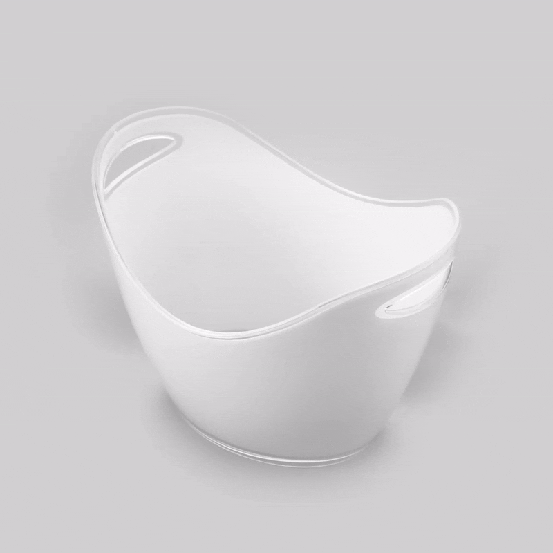 Bar Lux 7.4 qt Frosted Champagne / Wine Bucket - 13 3/4" x 9 3/4" x 10 1/2" - 1 count box