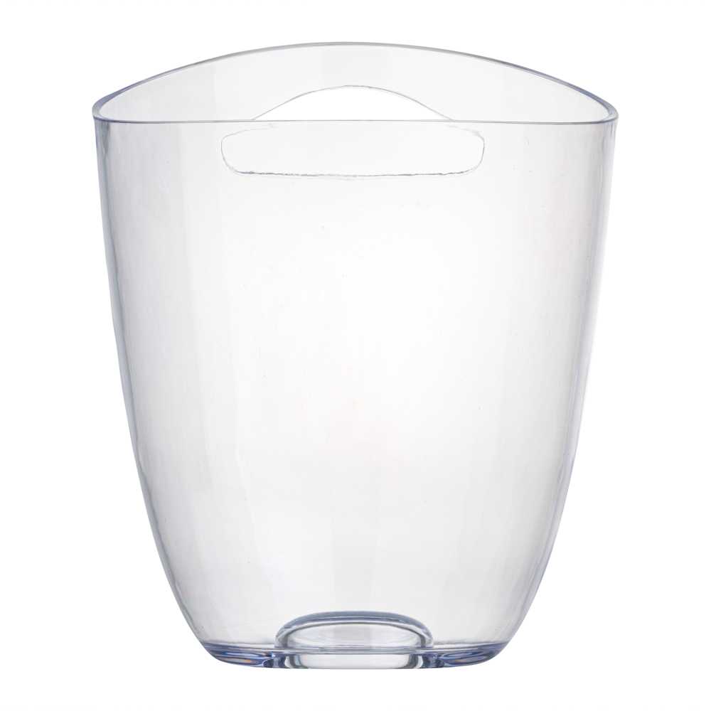 Bar Lux 3.2 qt Clear Plastic Champagne / Wine Bucket - 9 1/4" x 7 1/2" x 7 3/4" - 1 count box