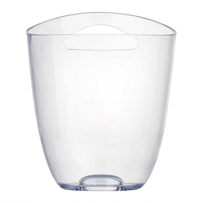 Bar Lux 3.2 qt Clear Plastic Champagne / Wine Bucket - 9 1/4" x 7 1/2" x 7 3/4" - 1 count box