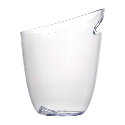 Bar Lux 3.2 qt Clear Plastic Champagne / Wine Bucket - 9 1/4" x 7 1/2" x 7 3/4" - 1 count box