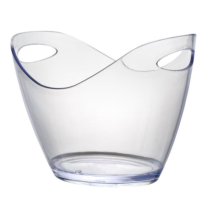 Bar Lux 3.7 qt Clear Plastic Champagne Wine Bucket - 10 3/4" x 8" x 7 3/4" - 1 count box