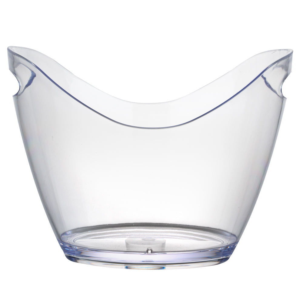 Bar Lux 3.7 qt Clear Plastic Champagne Wine Bucket - 10 3/4" x 8" x 7 3/4" - 1 count box
