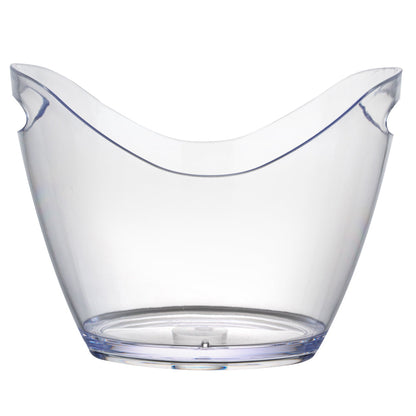 Bar Lux 3.7 qt Clear Plastic Champagne Wine Bucket - 10 3/4" x 8" x 7 3/4" - 1 count box