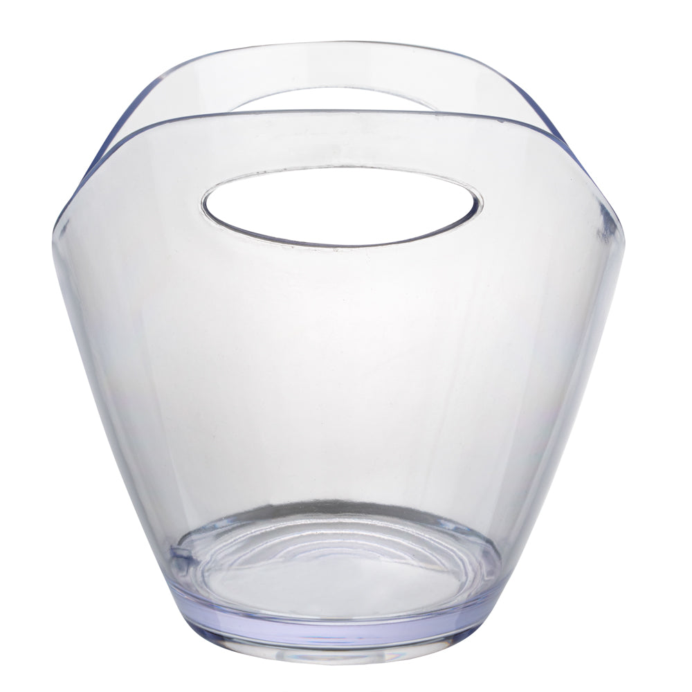 Bar Lux 3.7 qt Clear Plastic Champagne Wine Bucket - 10 3/4" x 8" x 7 3/4" - 1 count box