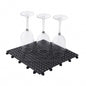 Bar Lux Square Black Bar Mat - Interlocking - 12" x 12" - 10 count box