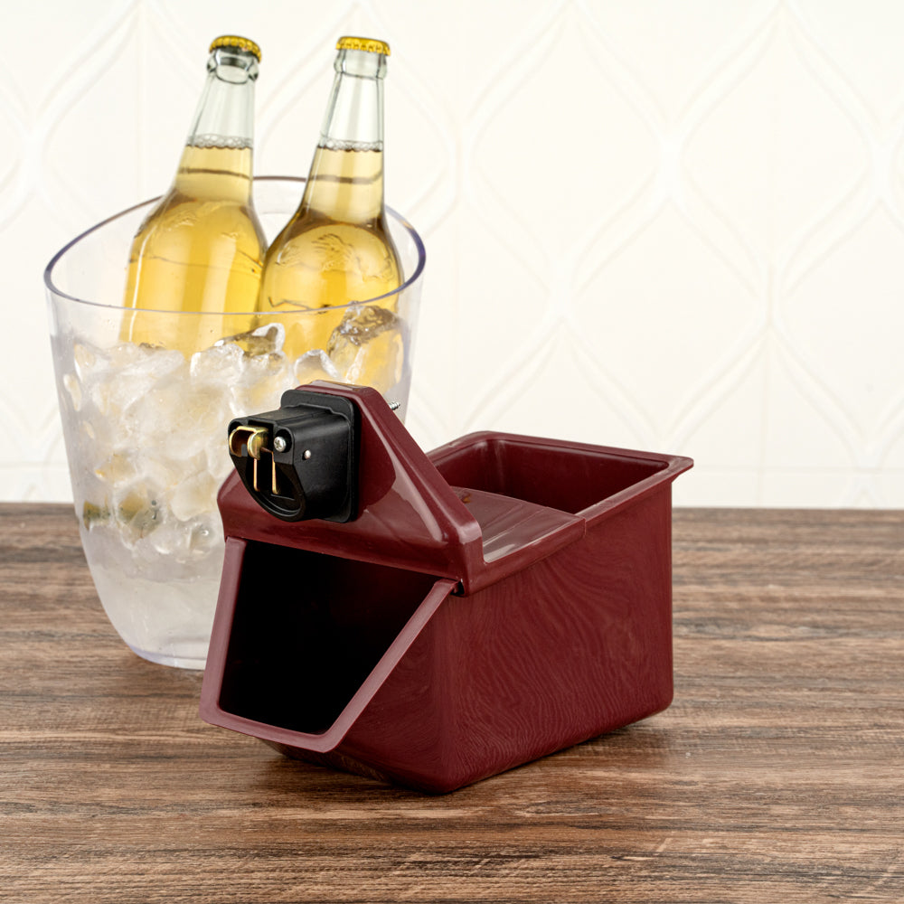 Bar Lux Red Bottle Cap Catcher - with Bottle Opener - 9" x 5 1/2" x 4 3/4" - 1 count box