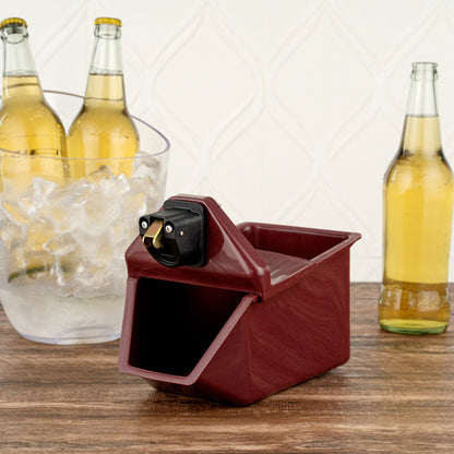 Bar Lux Red Bottle Cap Catcher - with Bottle Opener - 9" x 5 1/2" x 4 3/4" - 1 count box