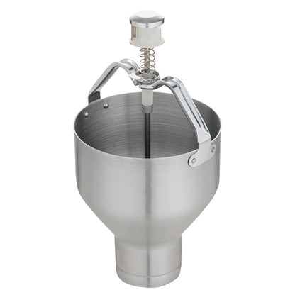 Met Lux Round Aluminum Pancake / Waffle Batter Dispenser - 6 1/2" x 6 1/2" x 13" - 1 count box