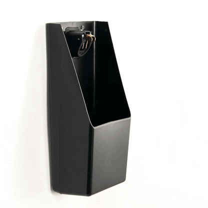 Bar Lux Rectangle Black Bottle Cap Catcher - with Bottle Opener - 8 1/4" x 5 1/2" x 3" - 10 count box