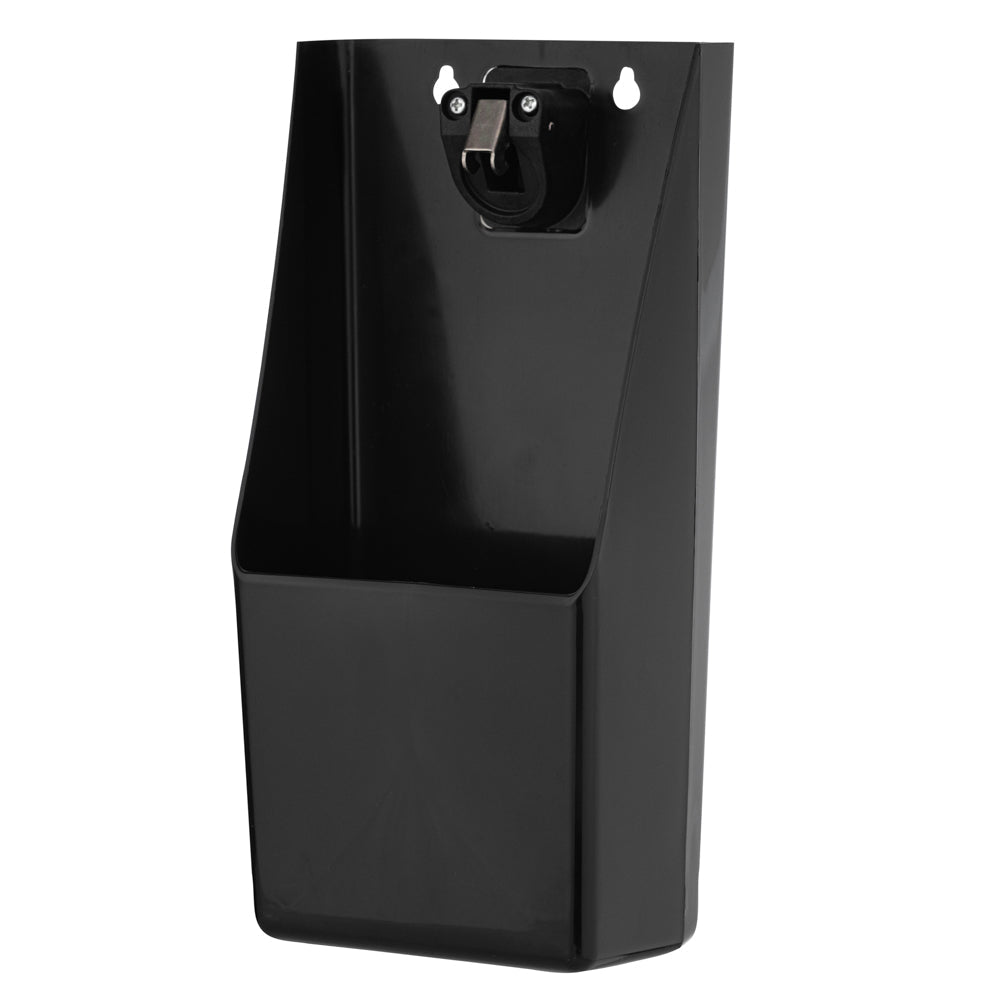Bar Lux Rectangle Black Bottle Cap Catcher - with Bottle Opener - 8 1/4" x 5 1/2" x 3" - 10 count box