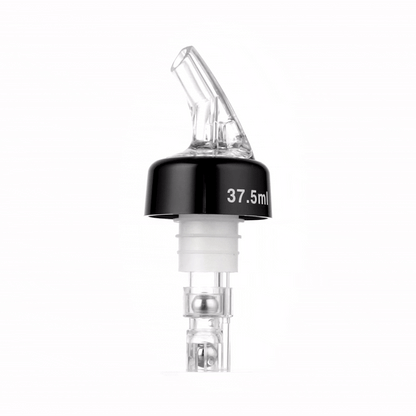Bar Lux 1.3 oz Clear Plastic Measured Liquor Pourer - with Collar - 1 1/2" x 1 1/2" x 3 3/4" - 50 count box