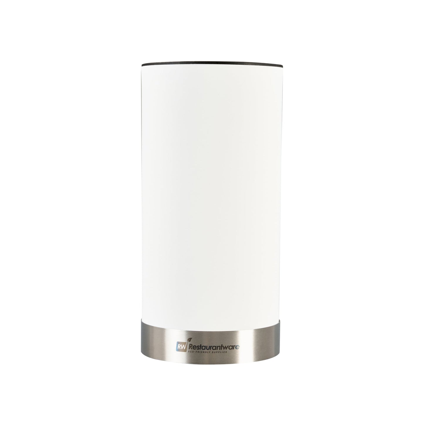 Sensei Round White Knife Block - Soft Touch - 4 1/4" x 4 1/4" x 9" - 1 count box