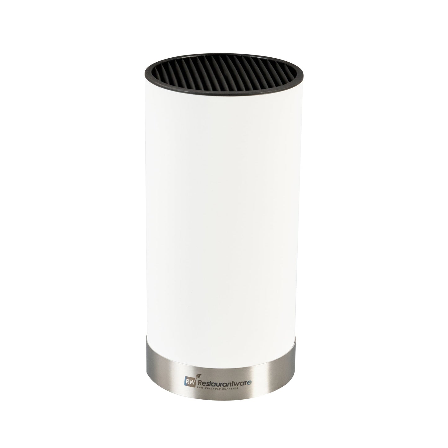 Sensei Round White Knife Block - Soft Touch - 4 1/4" x 4 1/4" x 9" - 1 count box