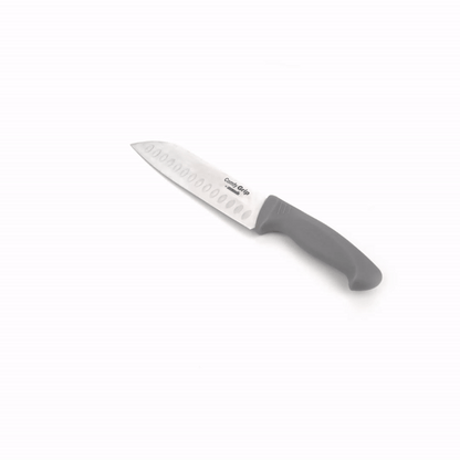 Comfy Grip Gray Stainless Steel 7" Santoku Knife - 1 count box