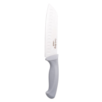 Comfy Grip Gray Stainless Steel 7" Santoku Knife - 1 count box