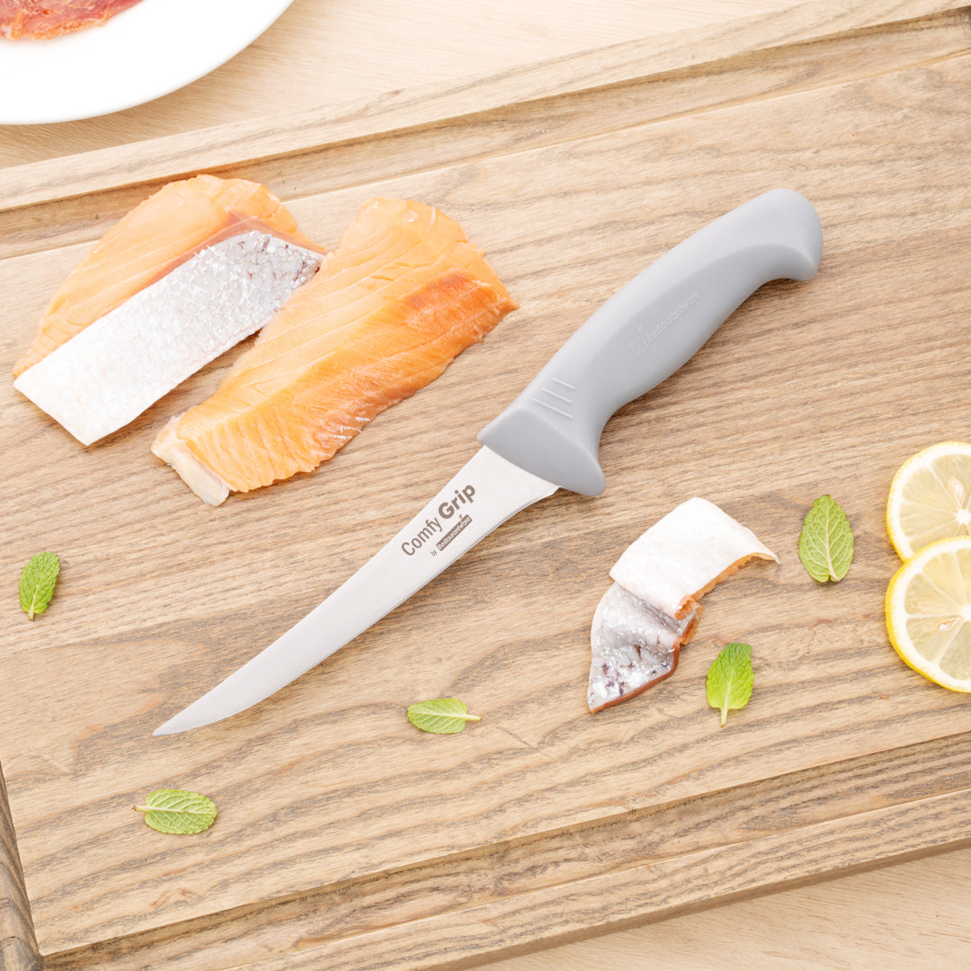 Comfy Grip Gray Stainless Steel 6" Boning Knife - 1 count box