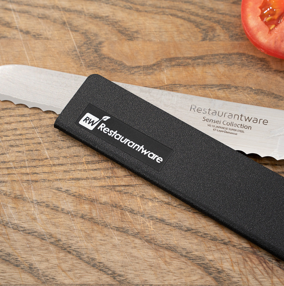 Sensei Black Plastic Knife Blade Cover / Guard - 10" x 1 1/2" - 1 count box