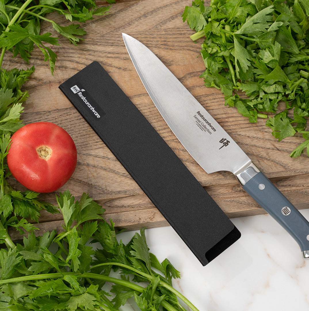 Sensei Black Plastic Knife Blade Cover / Guard - 10 1/2" x 2" - 1 count box