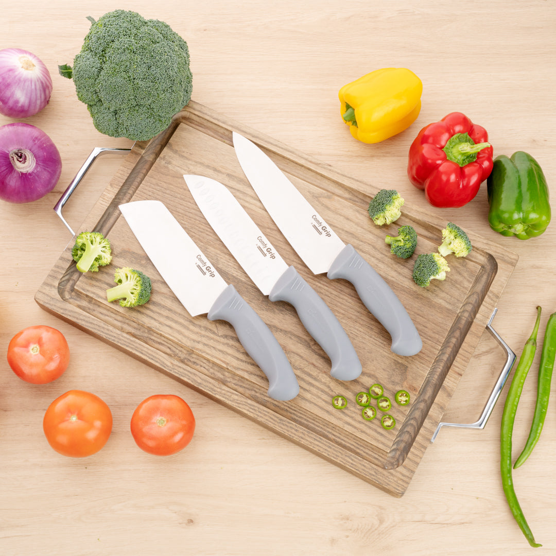 Comfy Grip Gray Stainless Steel 6.5" Vegetable Knife - 1 count box
