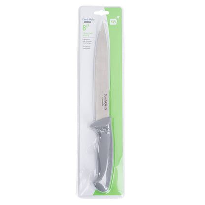 Comfy Grip Gray Stainless Steel 8" Carving Knife - 1 count box
