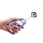 Comfy Grip 0.8 oz Stainless Steel #40 Ice Cream Scoop - with Purple Handle - 1 count box