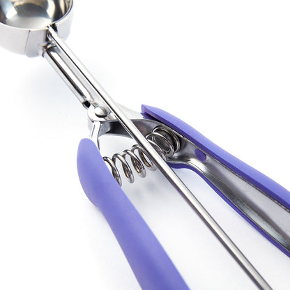 Comfy Grip 0.8 oz Stainless Steel #40 Ice Cream Scoop - with Purple Handle - 1 count box