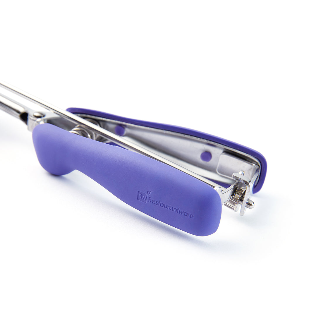 Comfy Grip 0.8 oz Stainless Steel #40 Ice Cream Scoop - with Purple Handle - 1 count box