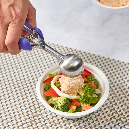 Comfy Grip 0.8 oz Stainless Steel #40 Ice Cream Scoop - with Purple Handle - 1 count box