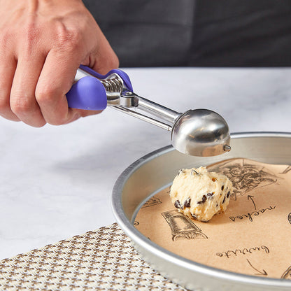 Comfy Grip 0.8 oz Stainless Steel #40 Ice Cream Scoop - with Purple Handle - 1 count box