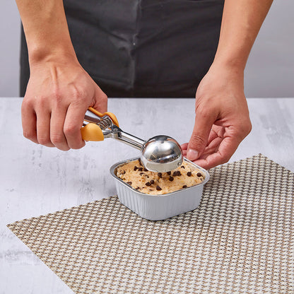 Comfy Grip 1.6 oz Stainless Steel #20 Ice Cream Scoop - with Yellow Handle - 1 count box