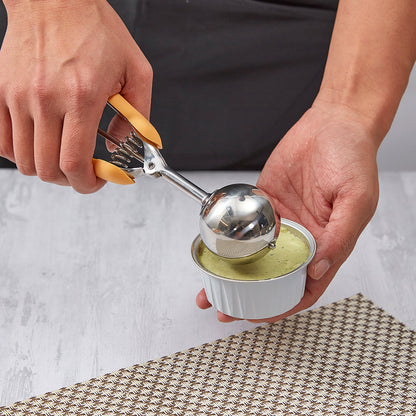 Comfy Grip 1.6 oz Stainless Steel #20 Ice Cream Scoop - with Yellow Handle - 1 count box