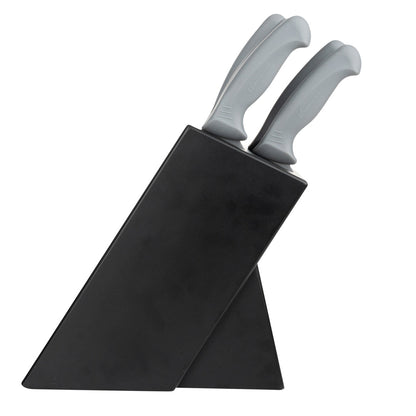 Comfy Grip Gray Stainless Steel 9-Piece Knife Set - with Holder - 1 count box