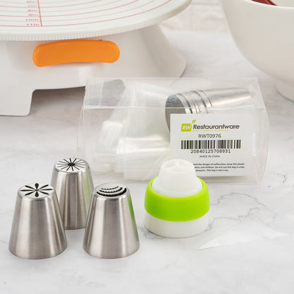 Pastry Tek Stainless Steel Russian Piping Tip Set - 20-Piece - 1 count box