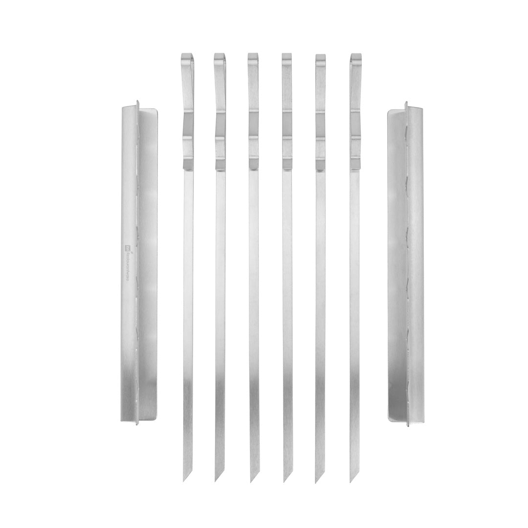 Met Lux Stainless Steel Barbecue / Shish Kabob Skewer Set - 8-Piece - 17" - 1 count box