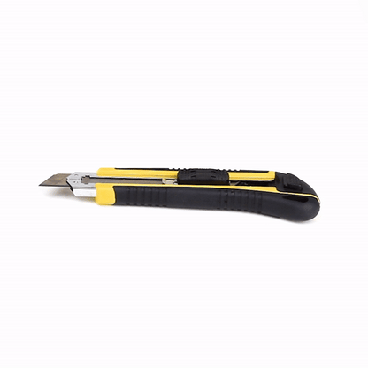 Handy Tek Yellow Snap Off Blade Knife - Anti-Slip Handle - 6 3/4" - 4 count box