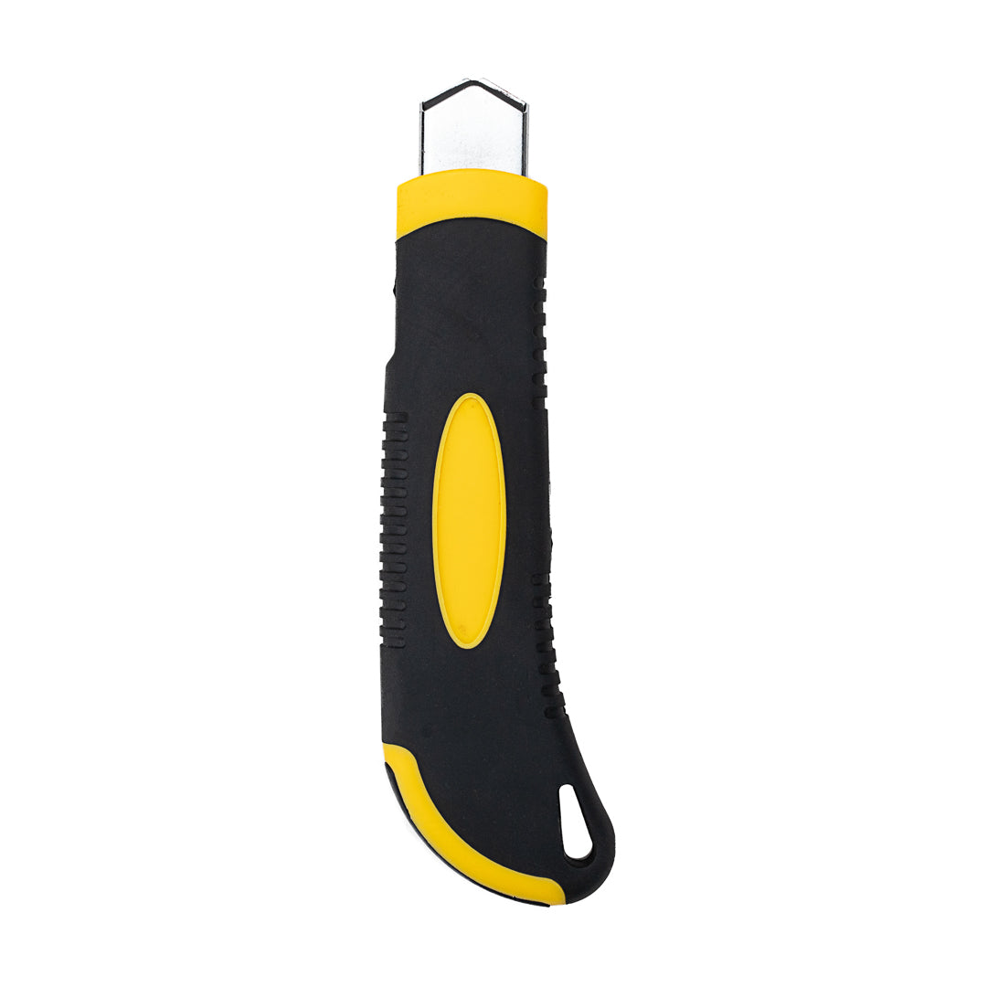Handy Tek Yellow Snap Off Blade Knife - Anti-Slip Handle - 6 3/4" - 4 count box