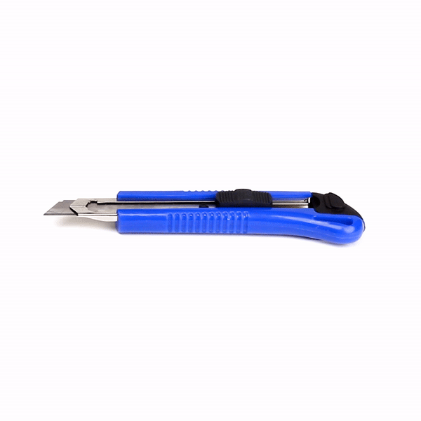 Handy Tek Blue Snap Off Blade Knife - 6 1/2"" - 4 count box