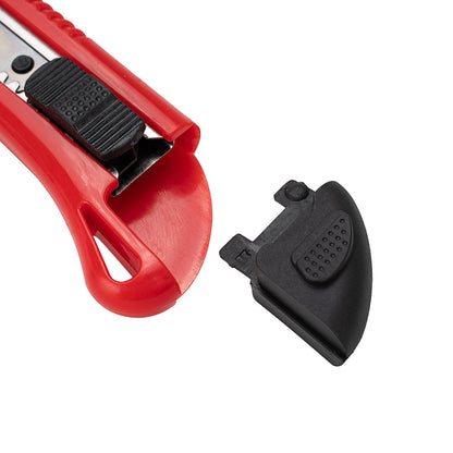 Handy Tek Red Snap Off Blade Knife - Anti-Slip Handle - 5 1/4" - 4 count box