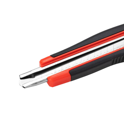 Handy Tek Orange Snap Off Blade Knife - Anti-Slip Handle - 5 1/4"" - 4 count box