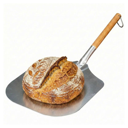 Met Lux Aluminum Pizza Peel - with 10" Wooden Handle - 12" x 14" - 1 count box