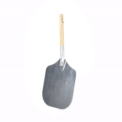 Met Lux Aluminum Pizza Peel - with 10" Wooden Handle - 12" x 14" - 1 count box
