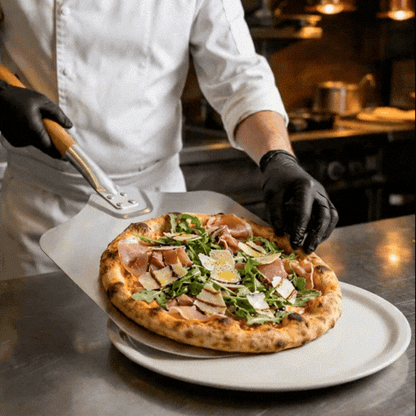 Met Lux Aluminum Pizza Peel - with 10" Wooden Handle - 12" x 14" - 1 count box