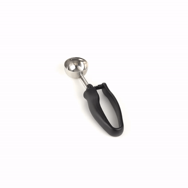 Comfy Grip 1.1 oz Stainless Steel #30 Portion Scoop - with Black Ambidextrous Handle - 1 count box