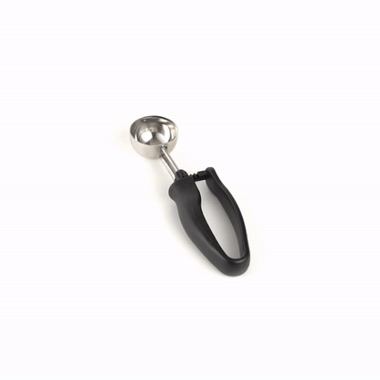 Comfy Grip 1.1 oz Stainless Steel #30 Portion Scoop - with Black Ambidextrous Handle - 1 count box
