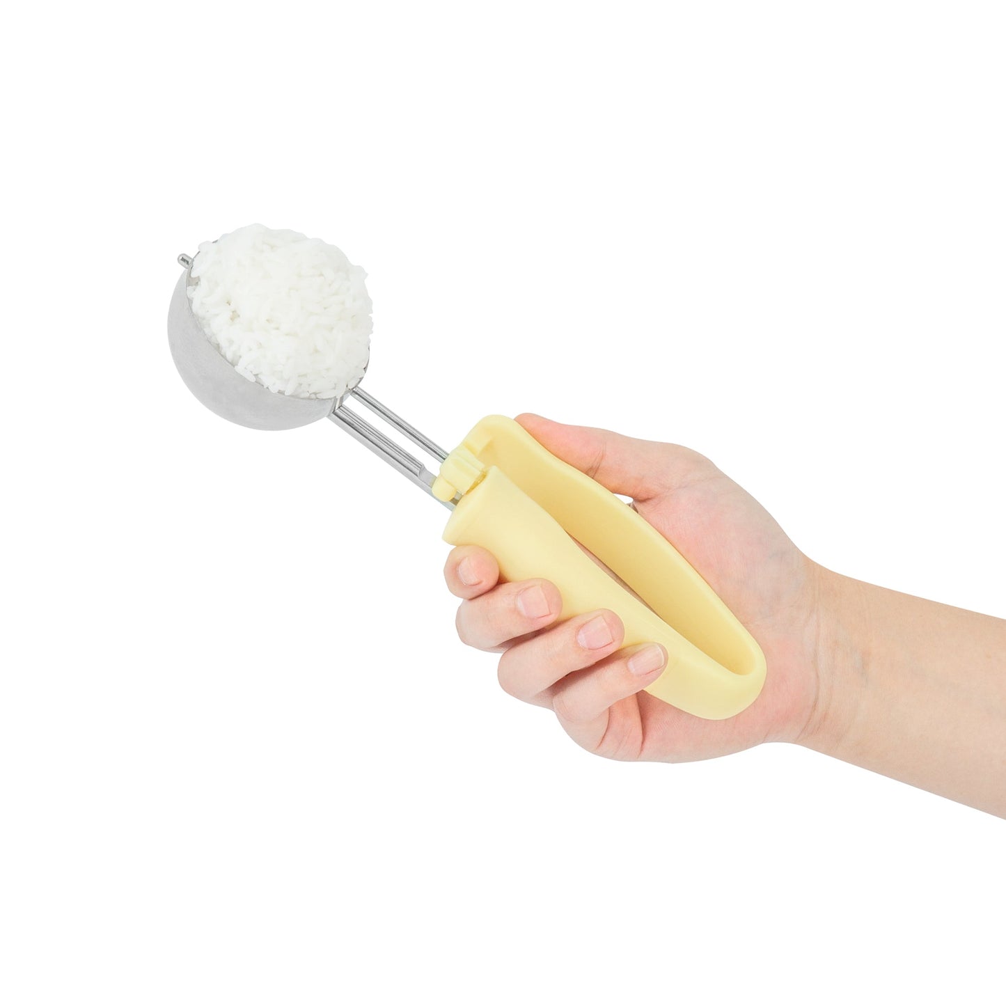 Comfy Grip 3 oz Stainless Steel #10 Portion Scoop - with Ivory Ambidextrous Handle - 1 count box